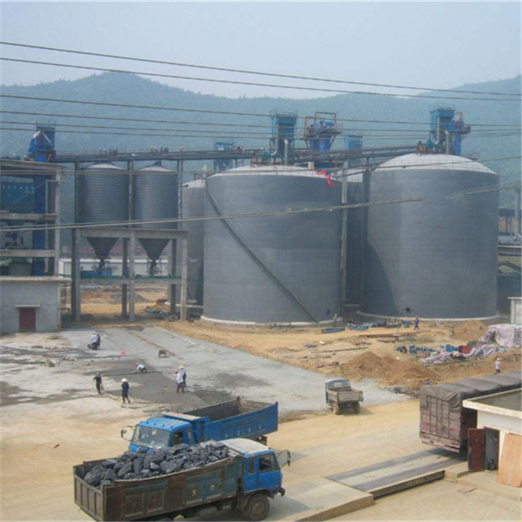 烟台水泥钢板仓2座3000吨青岛项目进入施工